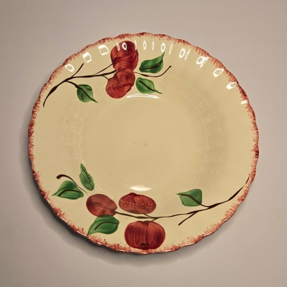 Blue Ridge Hand-Painted Fruit Pattern Ceramic Plate 9 in Round MPN 3773